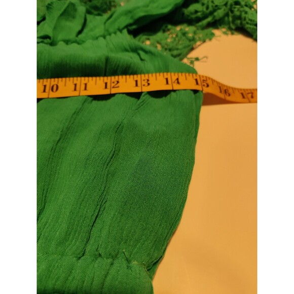 XOXO Lace Ruffle Dress Sleeveless Scoop Neck Green Womens Size Medium‎ - Picture 10 of 12